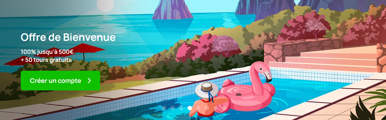 Offre de bienvenue Millionz : 100% jusqu'à 500€ + 50 tours gratuits