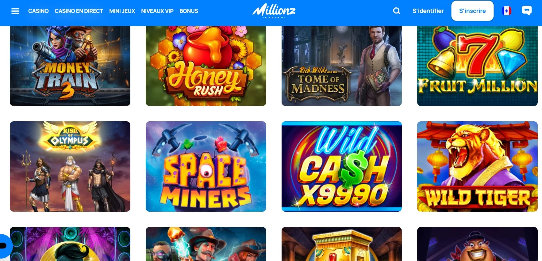 Machines à sous populaires sur Millionz Casino
